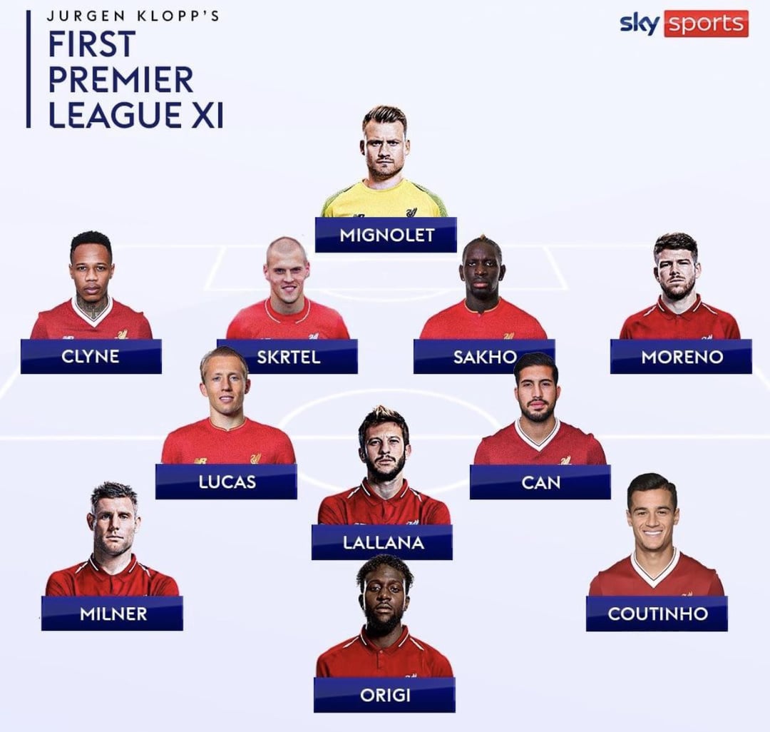 A look back at Klopp's first Liverpool XI. This man brought them to a  Europa league final, and should've won it. What a transformation :  r/LiverpoolFC