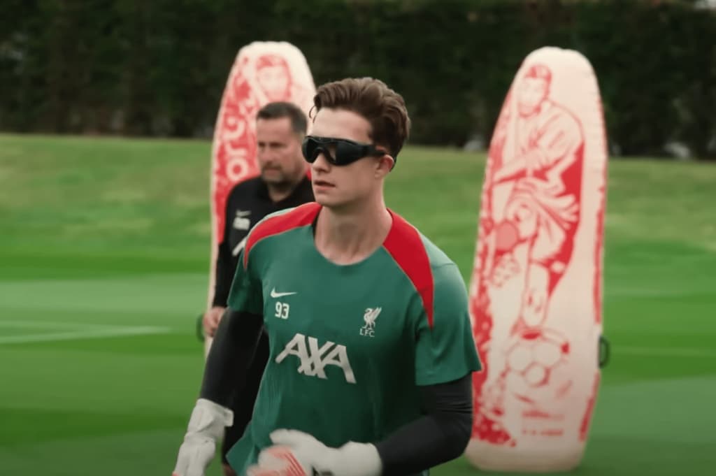 Why are Liverpool goalkeepers wearing goggles in Arne Slot’s training sessions?