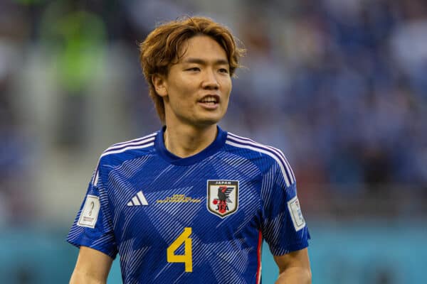 DOHA, QATAR - Wednesday, November 23, 2022: Japan's Ko Itakura during the FIFA World Cup Qatar 2022 Group E match between Germany and Japan at the Khalifa International Stadium. (Pic by David Rawcliffe/Propaganda) DOHA, QATAR - Wednesday, November 23, 2022: Japan's Ko Itakura during the FIFA World Cup Qatar 2022 Group E match between Germany and Japan at the Khalifa International Stadium. (Pic by David Rawcliffe/Propaganda)